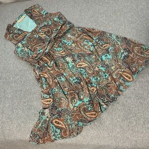 Staccato Paisley Dress Small Summer Sleeveless Flowy Feminine